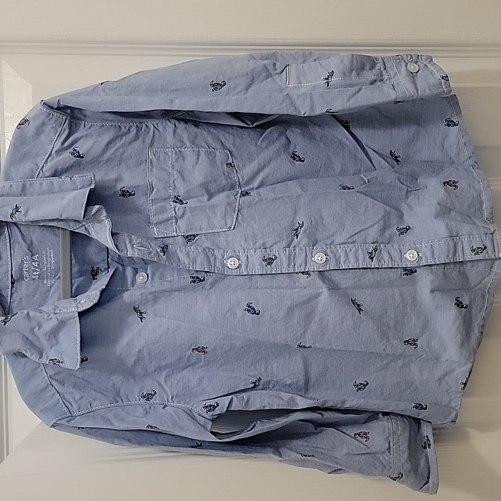 Carter's Light Blue Toddler Button Down Shirt